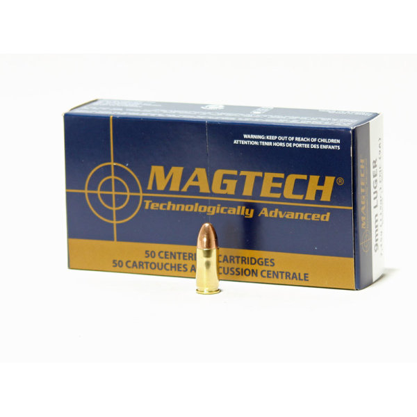 Mag Tech 9 mm  Luger  FMJ 115 grs  50 Schuss