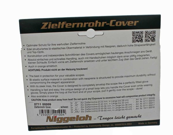 Niggeloh Zielfernrohr Cover Neopren XXL bis D 56 mm